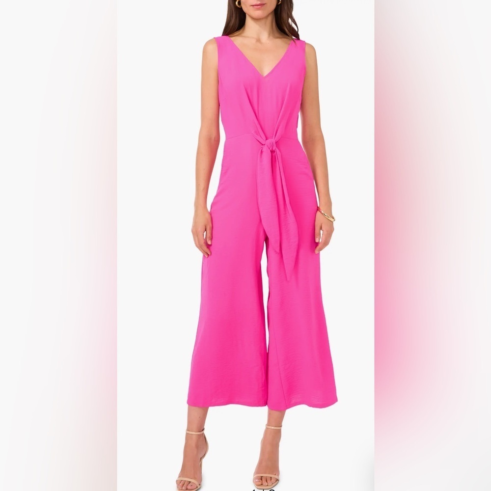 NWT Vince Camuto Elegant Pink Sleeveless Jumpsuit - Size M